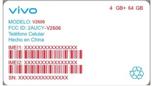 vivo Y05e sertifikasyon belgesi