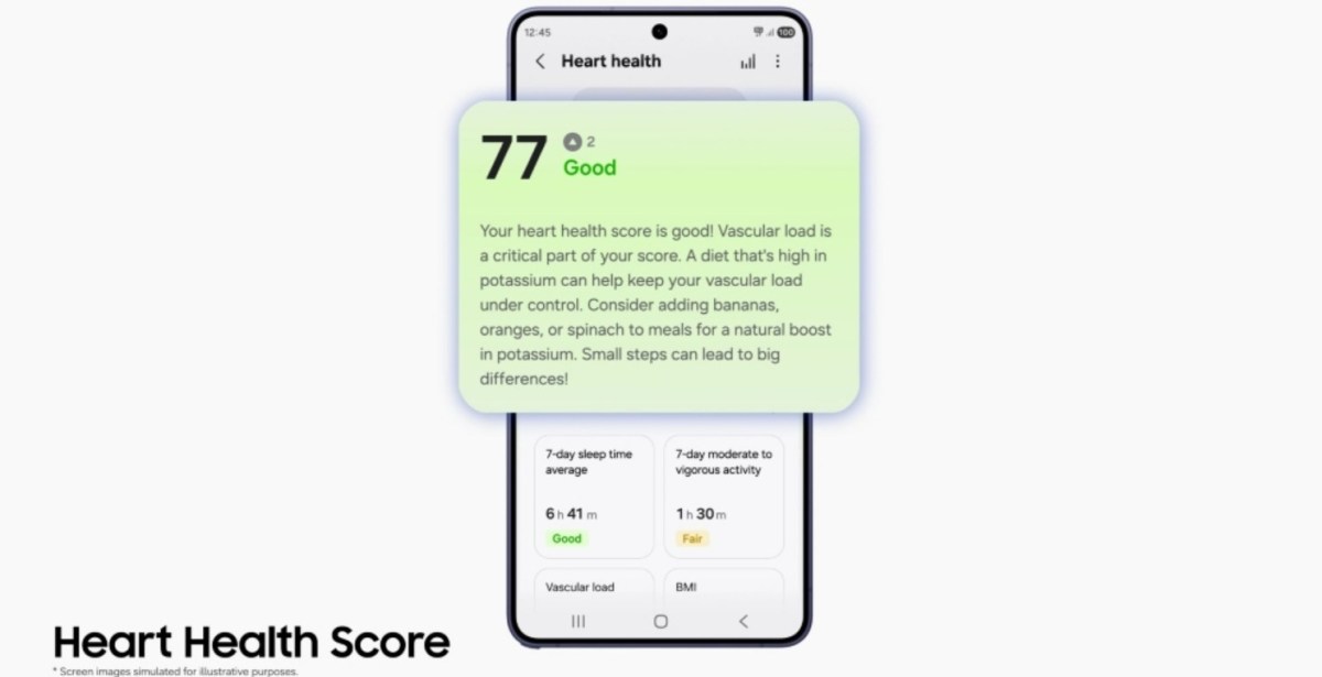 Samsung Health Kalp Sağlığı Skoru