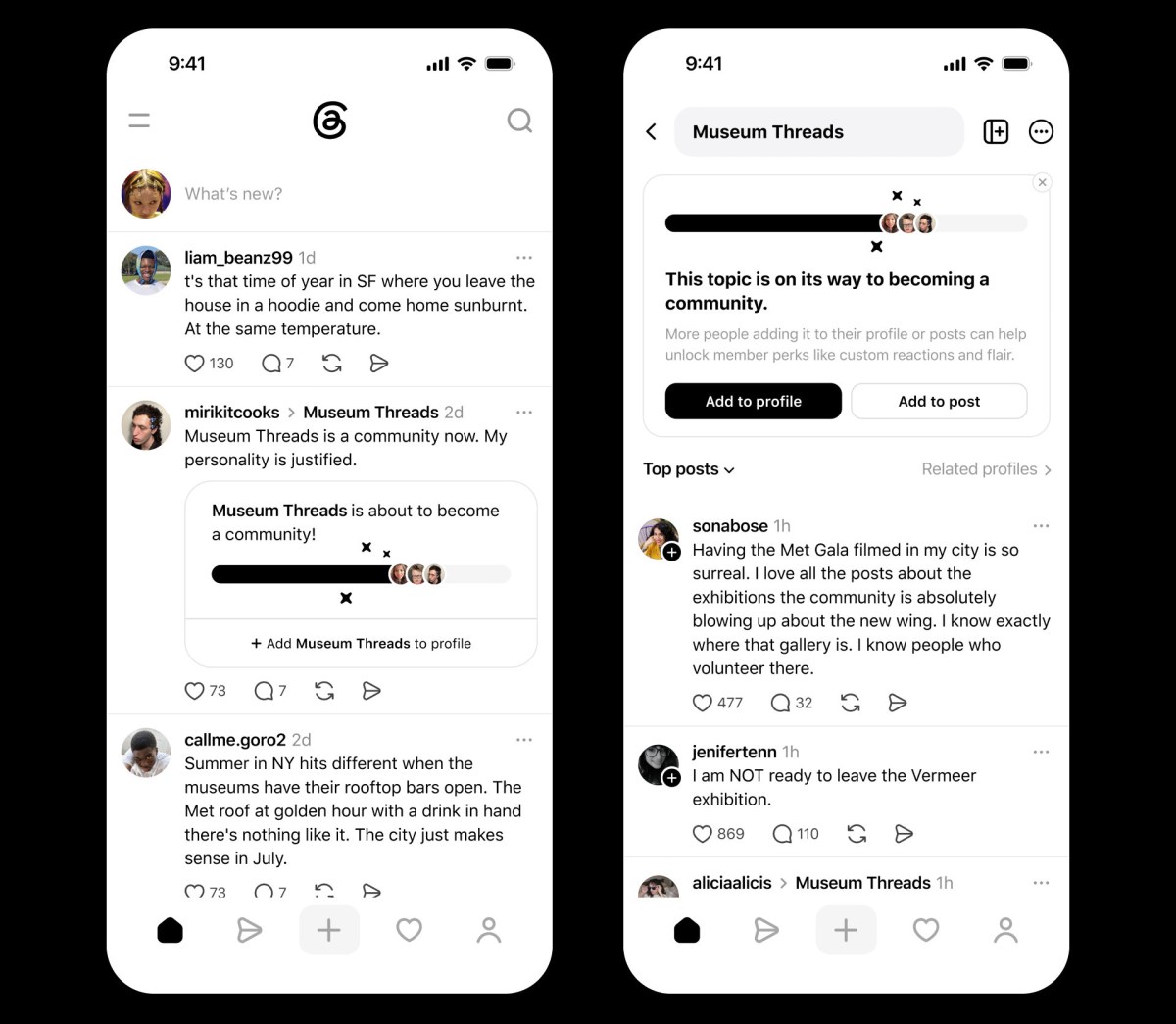 Threads topluluk özelliği