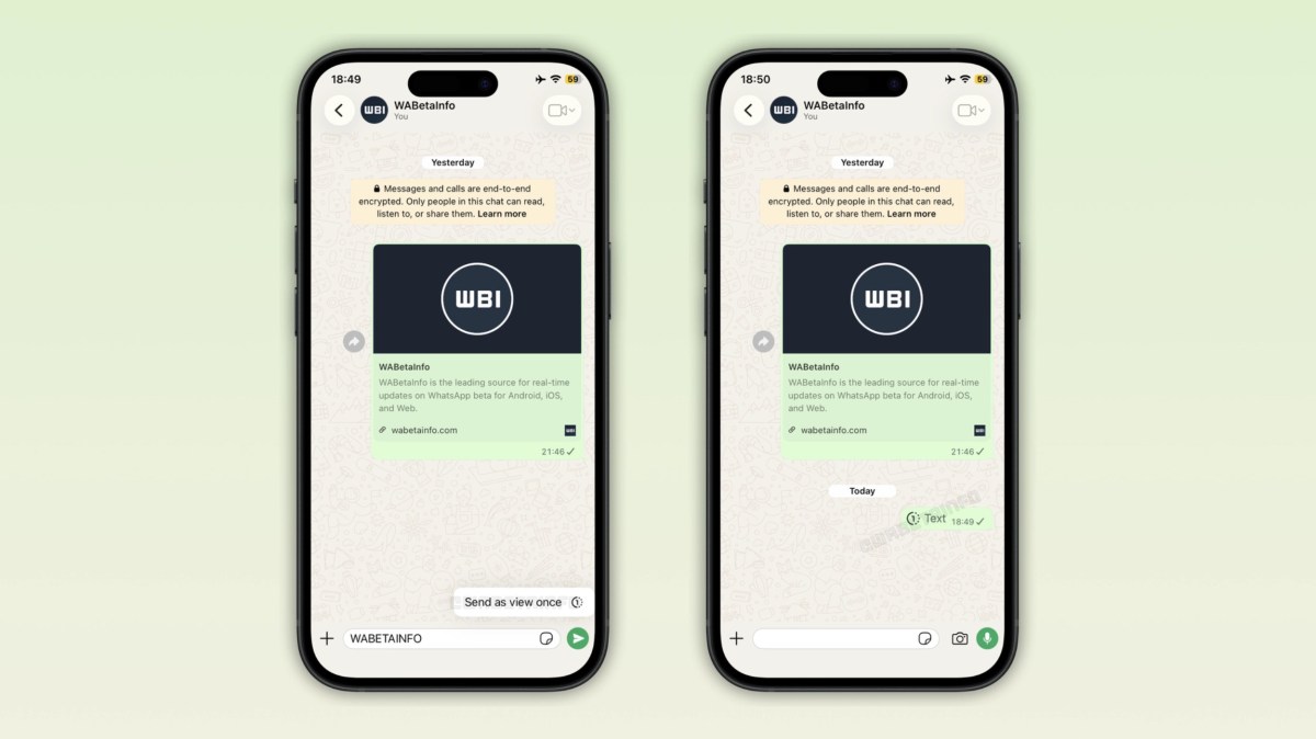 WhatsApp iOS bir kez görüntüle mesajları