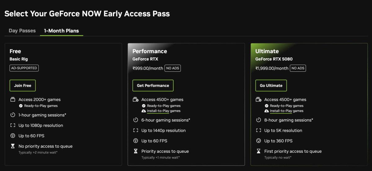 GeForce Now Performans ve Ultimate Paketleri