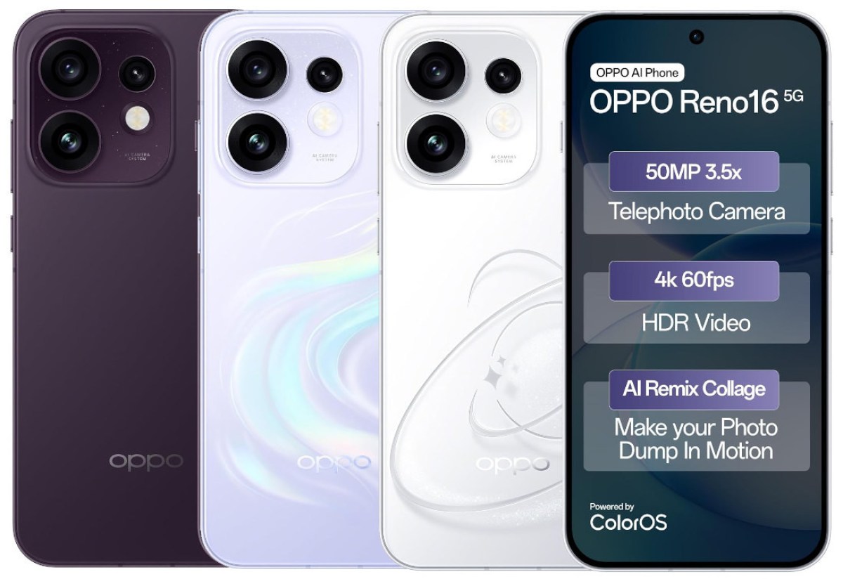 Oppo Reno16 ve Reno16c