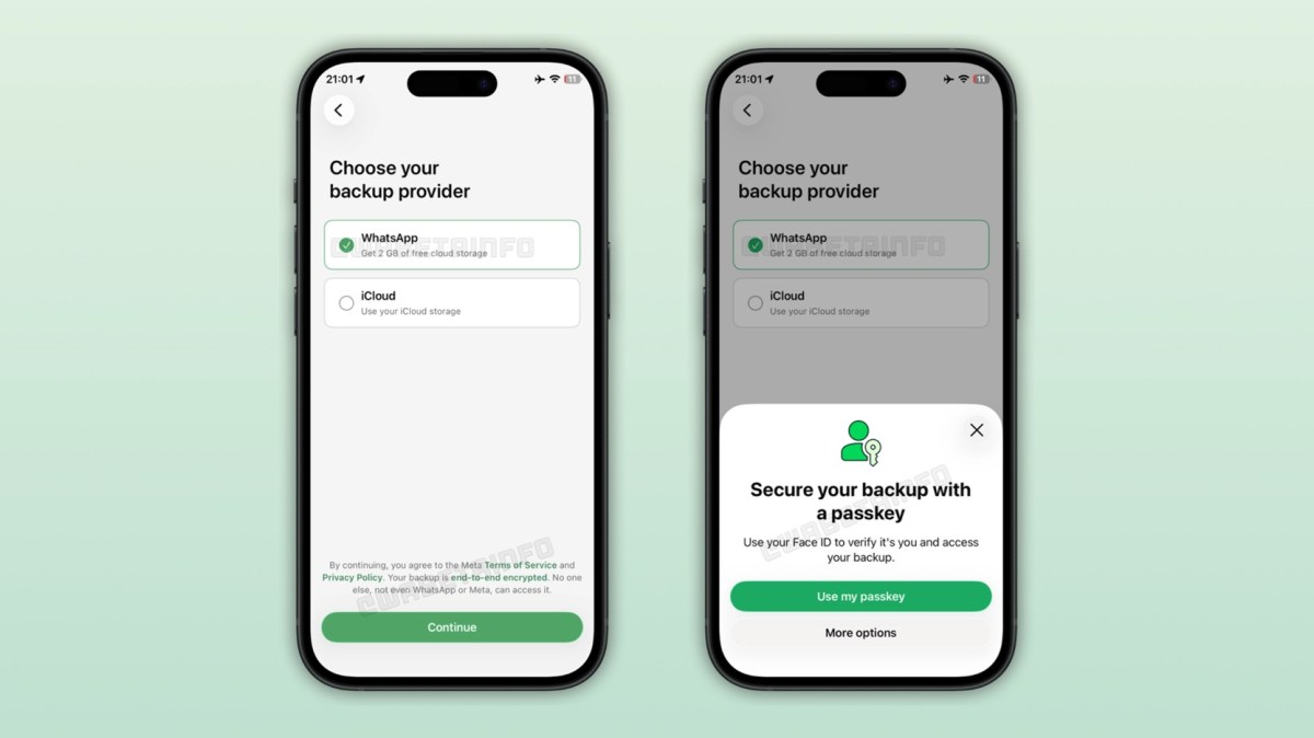 WhatsApp şifreli bulut depolama özelliği
