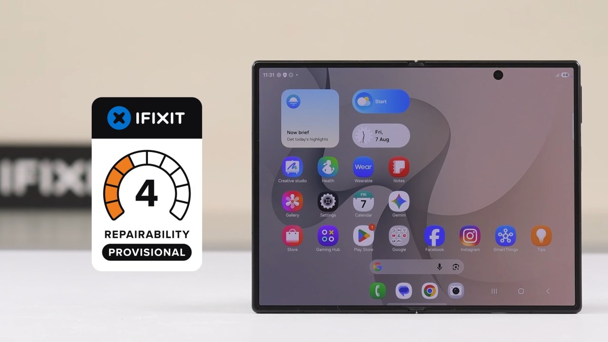 Galaxy Z Fold8 teardown yields 4/10 repairability score, one point higher than last year; folding screen still a nightmare to replace
