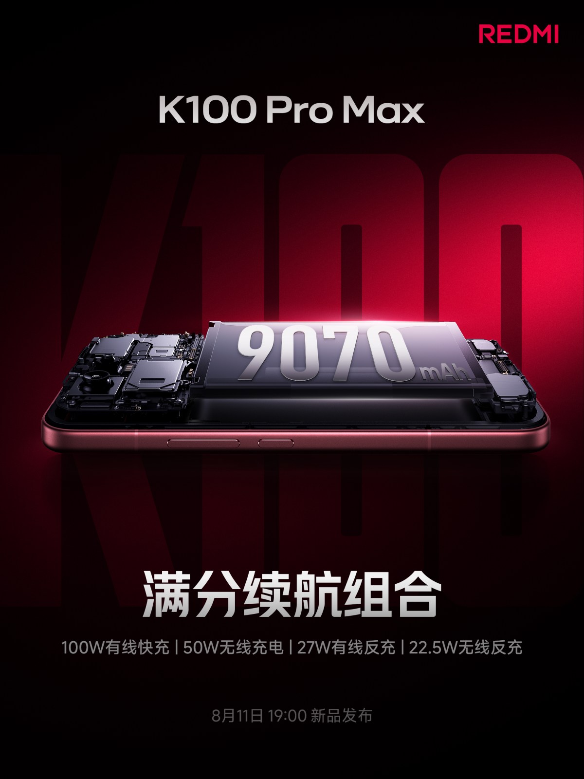 Redmi K100 Pro Max will pack a 9,070mAh battery - GSMArena.com news
