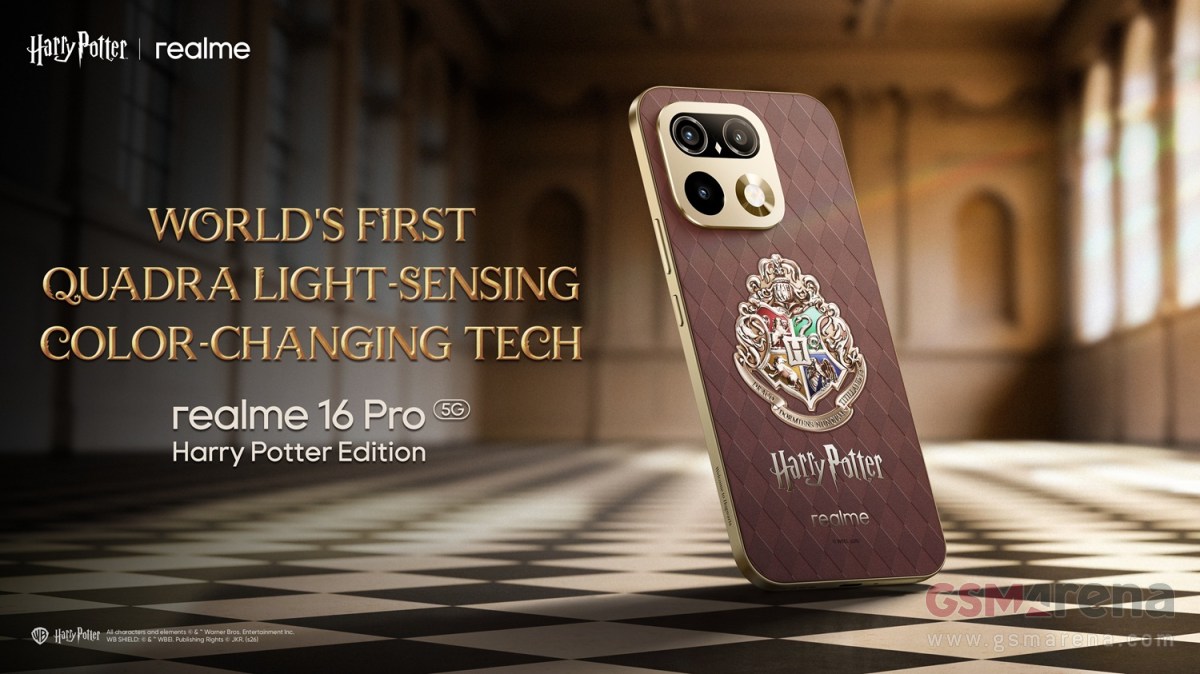 Realme unveils Harry Potter Edition of Realme 16 Pro and Buds T500 Pro with Hogwarts house logos and color-changing back panel