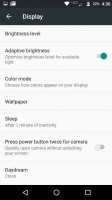 Display settings - Moto Z Droid Edition Review