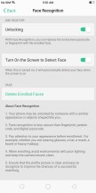 Face Unlock settings - Oppo F5 review