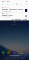 Notification shade: Default view - Samsung Galaxy S8 review