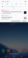 Notification shade: Slider on first pull - Samsung Galaxy S8 review