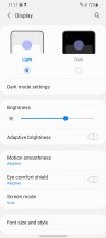 Display settings - Samsung Galaxy S21+ 5G review