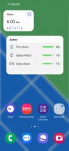 Battery and weather widgets - Samsung Galaxy S23 review
