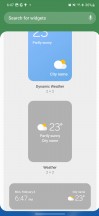 Battery and weather widgets - Samsung Galaxy S23 review