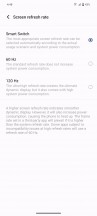 Refresh rate options - vivo V29 Pro review