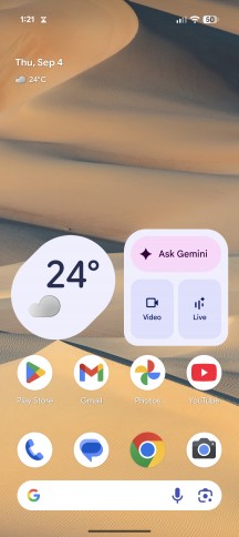 Home screen - Google Pixel 10 review