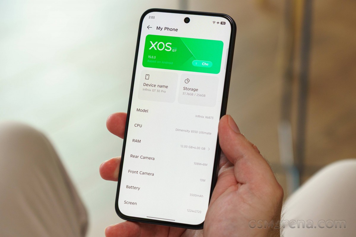 Infinix GT 30 Pro review: Software and performance