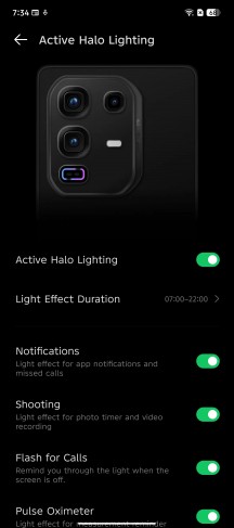 Halo lighting settings - Infinix Note 50 Pro 4G review