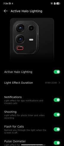 Halo lighting settings - Infinix Note 50 Pro 4G review
