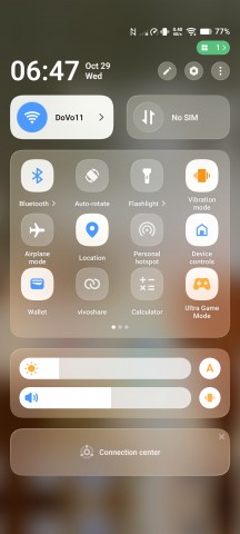 Quick settings - vivo X300 Pro review