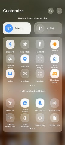 Quick settings - vivo X300 Pro review