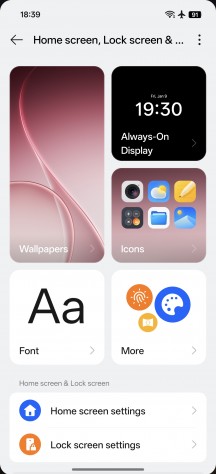 Personalization options on the Reno15 - Oppo Reno15 review